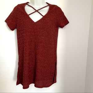 Charlotte Russe Cross Front Top